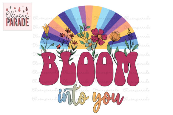 Bloom into You: A Retro Floral Clipart for Modern Projects