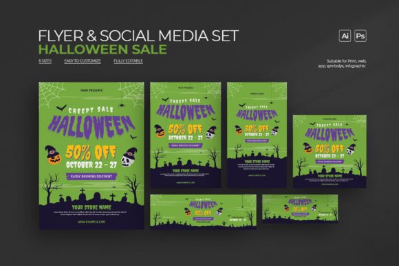 Halloween Sale Flyer & Social Media: Your All-in-One Spooky Promo Kit