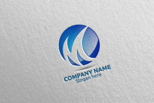 Letter M Logo Design 18: A Clean Vector Template for Financial Brands