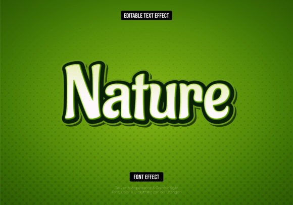 Nature Green Text Effect: Editable Vector Typography for Fresh Designs